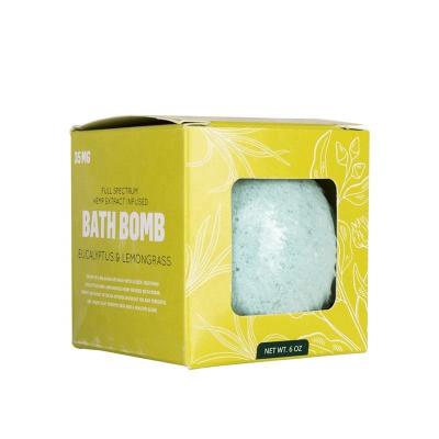 China Recycled Custom Empty Clear Materials Window Bath Bomb Paper Box Gift Packing Cute Small Spa Soap Packaging Boxes For Bath Bombs for sale