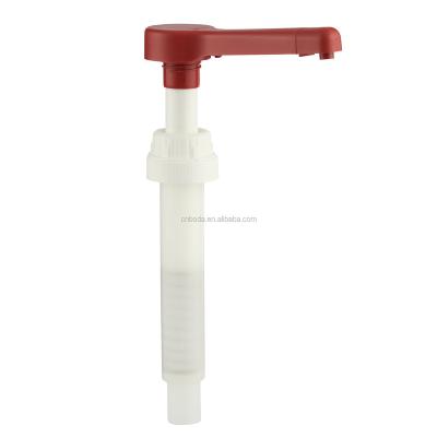 China Non Spill Syrup Pump Dispenser With High Quality For Syrup And Juice Plastic Food Pump Dispenser for sale