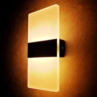 China Modern Nordic Luxury Polygon Magic Smart Magic Color Bathroom RGB Mirror Wall Hanging Mirror Lead Glass Wall Lamp Home Decoration for sale