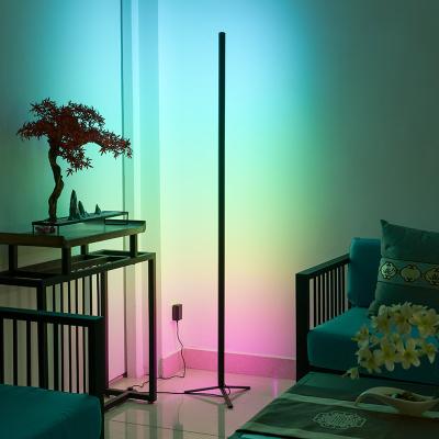 China Modern Minimalist Dreamy Color LED Three Section Corner Floor Lamps Splicing RGB Night Tripod Stand Nordic Atmosphere Lights Home Decor for sale