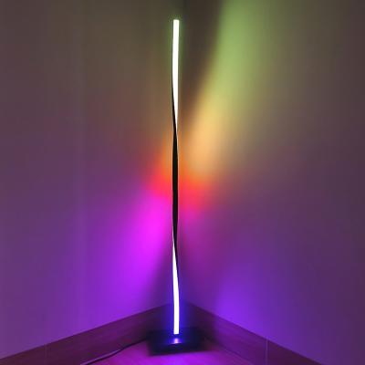 China Modern Colorful RGB LED Light Living Room Sofas Bedroom Atmosphere Corner Standing Floor Lamp With Mobile Phone APP Remote Control for sale