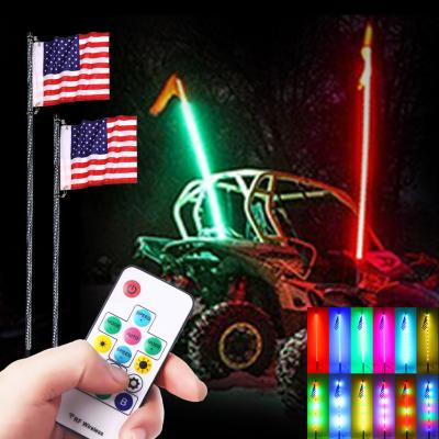 China LANDSCAPE Led RGB Flagpole Spiral Light 0.9m 1.2m Outdoor Lighting Remote Control Magic Flagpole Light 1.5m for sale