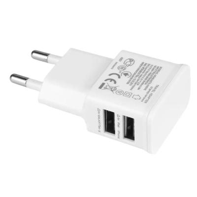 China 2 Port Mini Wall Travel Charging Usb Socket Mobile Phone Adapter Charger Head for sale