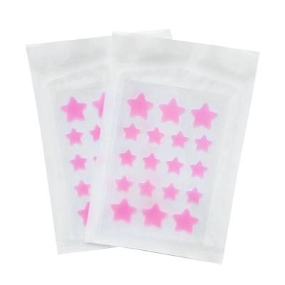 China Soft Pink five-pointed star invisible acne cover acne master hydrocolloid acne patch for sale