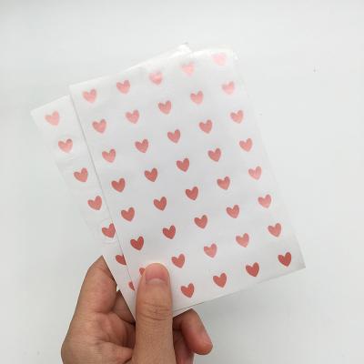 China Decorative Sticker Wholesale Custom Made Kiss Cut Stickers Gold Heart Foiled Planner Sticker for Envelope Seal Stickers for sale