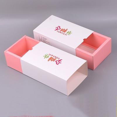 China Recyclable Custom Eco Friendly Packaging Color Cardboard Gift Folding Small Custom Paper Drawer Box for sale