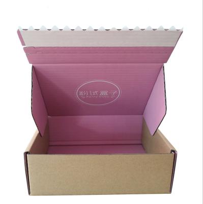 China Recyclable Custom Logo Printed Recycle Corrugated White Paper Clothing Packaging for Mailer Shipping Paper Box for sale