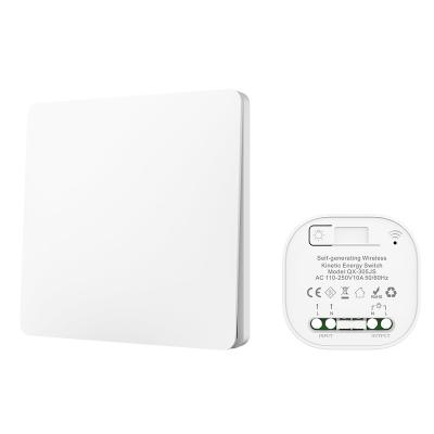 China Large Frameless Self Powered Wall Switch Wireless Waterproof Remote Control Switch Panel for sale