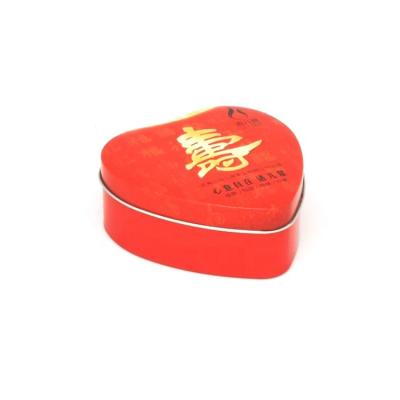 China Other Special Aluminum Embossing Heart Shaped Chocolate Packaging Container Cake Tins Gift Tin Box for sale