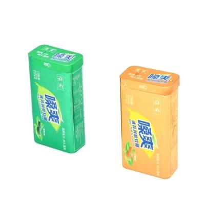 China Other Solid Mint Candy Box Small Lip Balm Tin Wholesale Metal Case Candy Packaging Sliding Small Metal Tin Box for sale