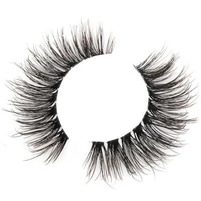 China 2022 New Design 3d Hair Effect Soft False Mink Eyelashes Long 2022 Strip False Mink Eyelashes Natural Clear for sale