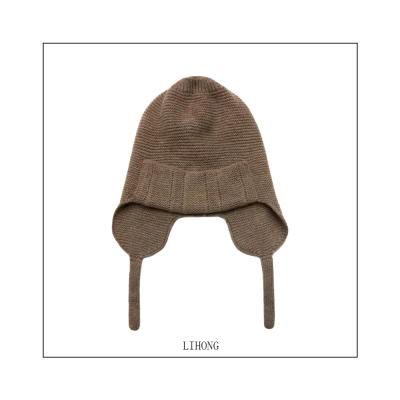 China Autumn Winter Warm Thicken Cashmere Wool Waterproof Hat With Hearing Protection Design Knitted Hats For Women for sale