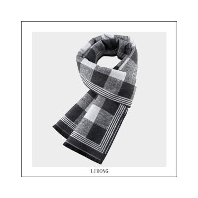 China Custom Pattern Fashion Brushed Scarves Polyester New Scarf and Shawl and Brushed Cotton Men's Winter Warm Scarf for sale