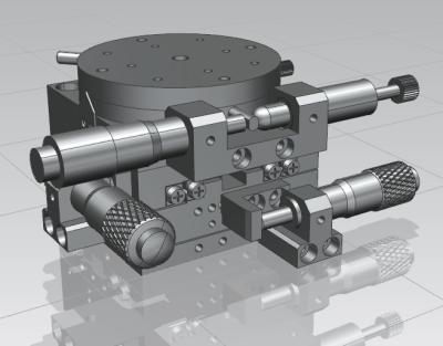 China Aluminum Optical Axis Alignment Table 60*60 mm XYR Linear Micrometer Manual Translatioin Stage for sale