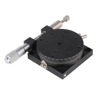 China Aluminum Manual Rotary Stage 360 ​​Degree Fine-tuning Micrometer Table For Optical Communication System for sale