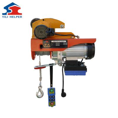 China Construction site lifter pa600 mini electric hoist 600kg mini lift electric winch crane with trolley for sale