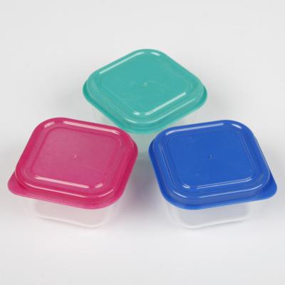 China Viable Hot Selling Promotional Plastic Household Items Colorful Food Storage Container for sale