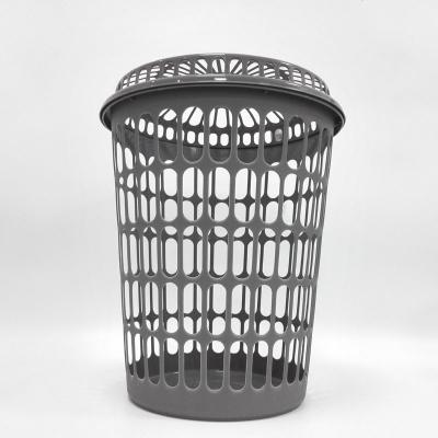 China Handles Around Shaped Assorted Sizes Plastic Laundry Basket With Lid for sale