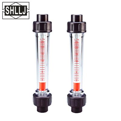 China PVC Or ABS Connection PVC Water Rotameter Vertical Flow Meter 25-250L/H for sale