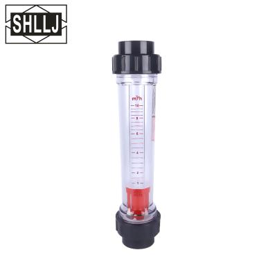 China Plastic Type Rotameter Water Tube Flowmeter 1-10 M3/H LZS-50 for sale