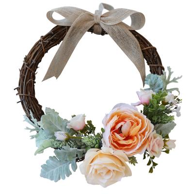 China Silk New Arrival Party Decoration Flower Garland Outdoor Home Door Garland for sale