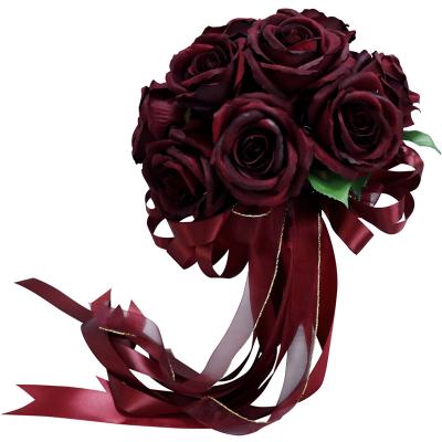 China Wedding Decoration Wedding Flower Bouquet Artificial Flower Bridal Holding Flowers For Wedding for sale