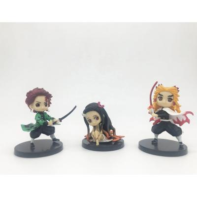 China Cartoon Toy Demon Slayer: Kimetsu No Yaiba Three Generation Model Figure Anime Children Gift Box Collectible Toys (3pcs/set) for sale