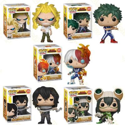 China Toy Funk Pop Anime My Hero Academia Cartoon Character DEKU TSUYU SHOTA AIZAWA ALL MIGHT Cute Vinyl Figure Collectible Model Toys for sale