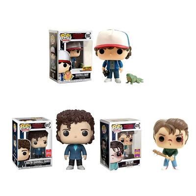 China Cartoon Toy Funko Pop Stranger Things Character Dustin Steve DUSTIN DART Vinyl Dolls Action Number Collection Model Toys Kid Children for sale