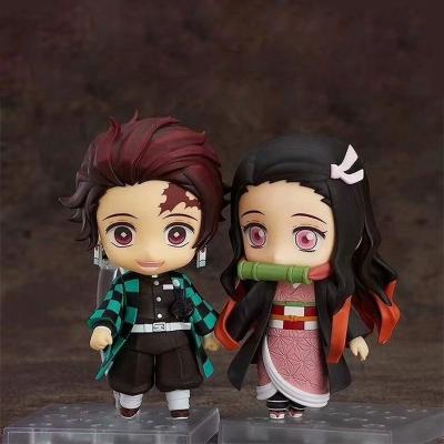 China Action Numbers Kamado Tanjirou Kamado Nezuko 1193# 1194# Toy Demon Slayer Clay Man Figure Cute Cartoon Version Face-changing Doll Model Toy for sale