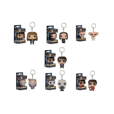 China Key Chain Collection Toys Cartoon Toy FUNKO POP Harry Hermione Ron Dobby Dumbledore Voldemort Vinyl Action Numbers Model for sale