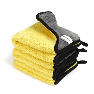 China Durable Super Absorbent Thick Microfiber Car Cleaning Cloths Motorcycle Paint Care Microfiber Cloths for sale