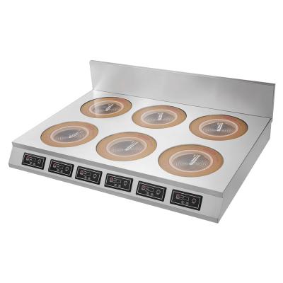 China Hotel No Pick Pan Induction Cooker 6 Burners Ceramic Cooker Electronic Kitchen Appliances for sale