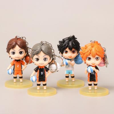 China Cartoon Anime Haikyuu 3D Keychain Peripheral Pendants Charms Juvenile 3D Cartoon Character Volleyball Key Chain for sale