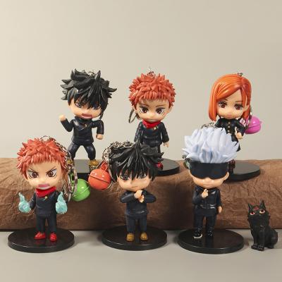 China Action Number Keychain Doll Jujutsu Kaisen 3D Anime Pendant Key Chain Eco-friendly Charm Classic Pendant for sale