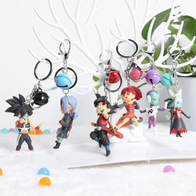 China Latest Cartoon Anime Dragon Ball Super 3D Pendant Keychain Charms Super Comics DBZ Saiyan Goku Vegeta Key Chain Decoration For Souvenir for sale