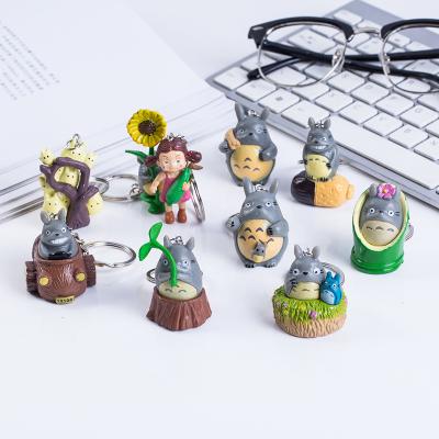 China Cartoon Anime Peripheral My Neighbor Totoro 3D Keychain Pendants Charms Comics Character Totoro 3D Key Chain for sale