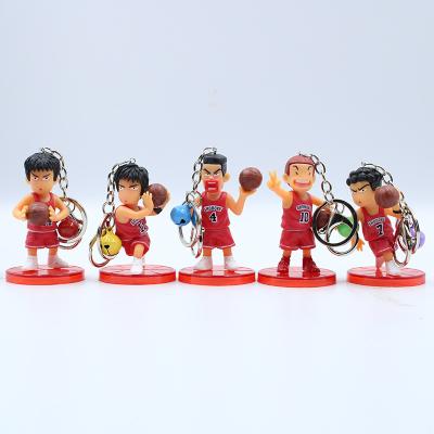 China Cartoon Anime Peripheral Slam Dunk Keychain 3D Pendants Charms Comics Character Sakuragi Hanamichi 3D Key Chain for sale