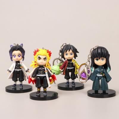 China Anime Cartoon Peripheral Kimetsu No Yaiba 3D Keychain Pendants Charms Comics Demon Slayer 3D Key Chain for sale