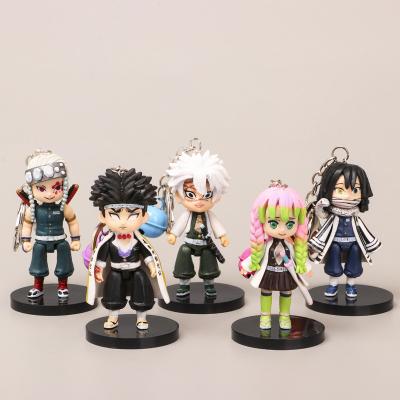 China Cartoon Anime Demon Slayer Keychain Peripheral Pendants Charm Kimetsu No Yaiba 3D Key Chain for sale