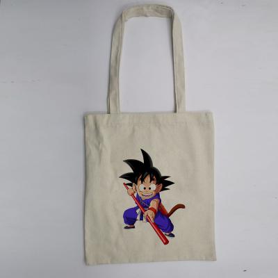 China Hot Animation Eco-friendly Dragon Ball Organic Cotton Tote Bag DBZS Eco-friendly Cotton Bags for sale