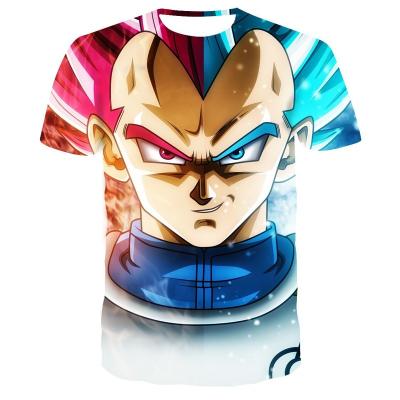 China Anti-wrinkle Wholesales Cartoon Character DragonBall Full Dye Sublimation T-shirt Cosplay Fashion 3D Men Printed T Shirt for sale