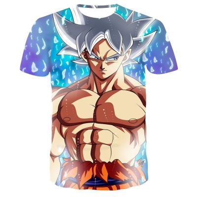 China 2020 Hot Selling Anti-wrinkle Men's T-shirt Goku DragonBall Fashion High Quality 3D Anime Printed T Shirt for sale