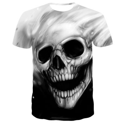 China Anti-wrinkle New Arrival Men Summer 3D T-shirt Skull Designs Street Fashion Skull Soul Rock T Shirt for sale