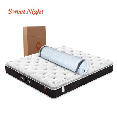 China New fabric latex mattress set / foldable silver knitted box spring furniture for sale