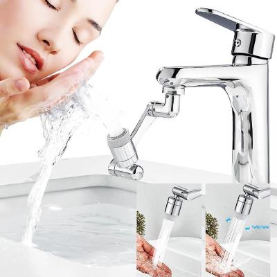 China Modern Universal Robotic Plastic Faucet Adapter Arm Swivel Spray Head Rotating Kitchen Sink for sale