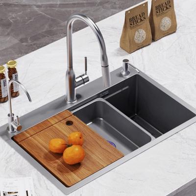 China Wholesale Accessories Gungrey Bar or Freestanding Modern Kitchen Prep Sink Waterfall Kitchen Sink Set for sale