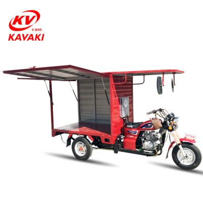 China Exclusive Patent Food Truck 150cc Motor Electric Cargo Tricycle Closed Motorcycle for sale