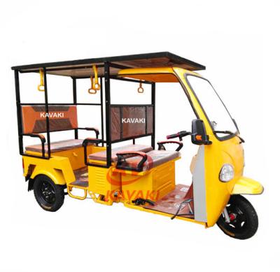 China Cargo Guangzhou KAVAKI 1000W Electric Power Three Wheel Motorcycle Tricycle Solar Rickshaw for sale