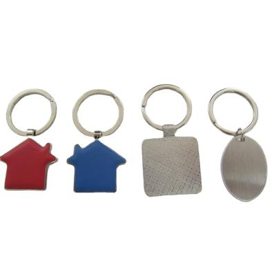 China Custom wholesale metal and customs house leather key chain for sale